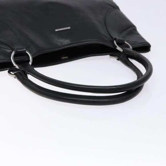 GUCCI Tote Bag Leather Black Silver 113015 Auth - Picture 7 of 16